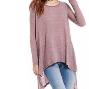 Free People Long Sleeve Crew Neck Gardian Pullover Sweaters Petie Taupe Size S/P